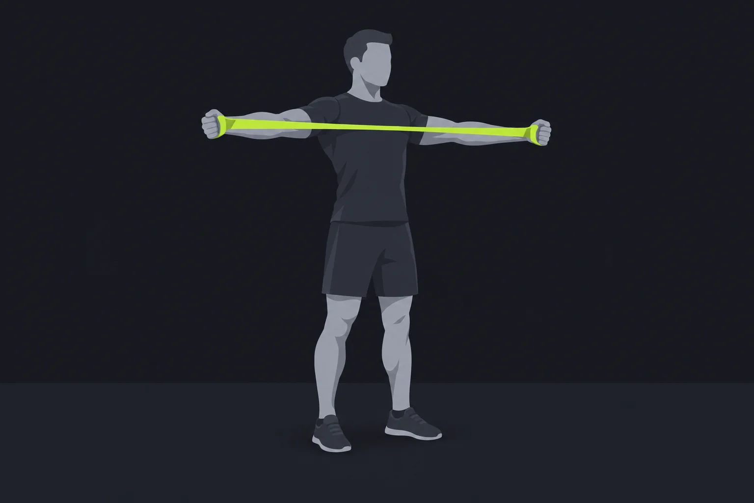 Pull-apart con elastico: illustrazione di una fase dell'esecuzione