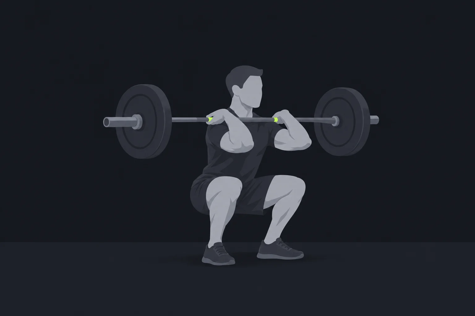 Front squat: illustrazione di una fase dell'esecuzione